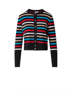 All Over Stripes Knit Cardigan-Clothing-AKRIS PUNTO-Multicolored Stripes-2-Mercantile Portland