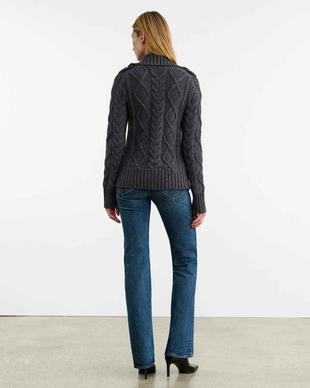 Allegra Cardigan-Clothing-Nili Lotan-Dark Grey Melange-XS-Mercantile Portland