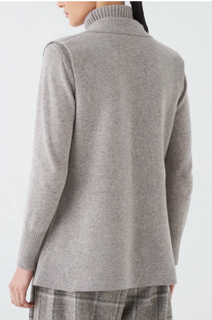 Allen Sleeveless Anorak-Sweaters-Amina Rubinacci-Taupe-38-Mercantile Portland