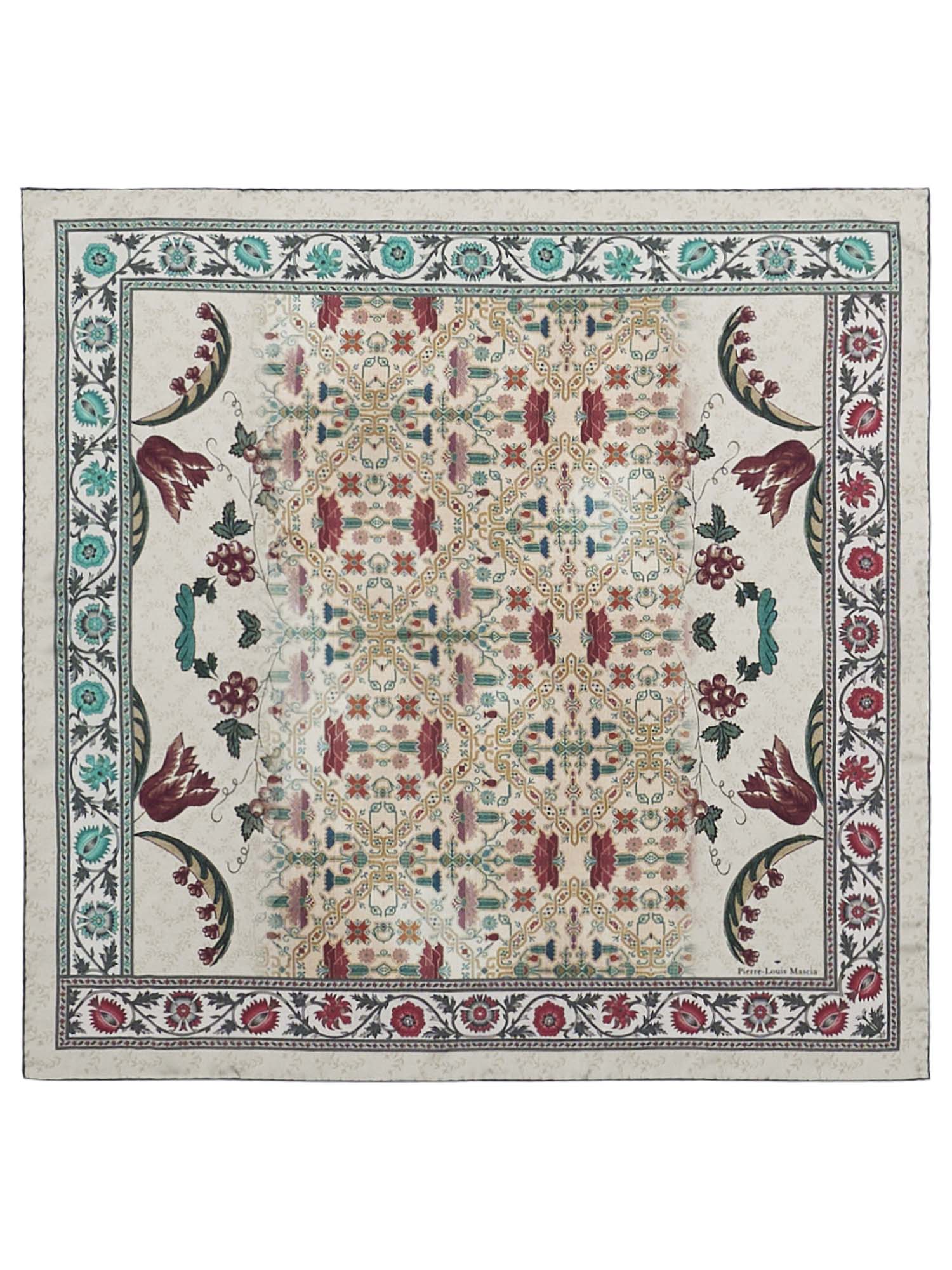 Aloeuw Bandana Silk Scarf in White Multi-Accessories-Pierre-Louis Mascia-White Multi-OS-Mercantile Portland