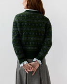 Alpine Fair Isle Sweater in Spruce-Sweaters-Mashburn-Spruce-XS-Mercantile Portland