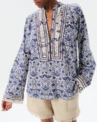 Alvear Josephine Blouse-Clothing-Maria Cher-Navy Rose-XS-Mercantile Portland