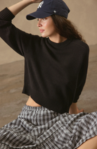 Alyson Cropped Cashmere Crewneck-Clothing-27 Miles-Coconut-XS-Mercantile Portland