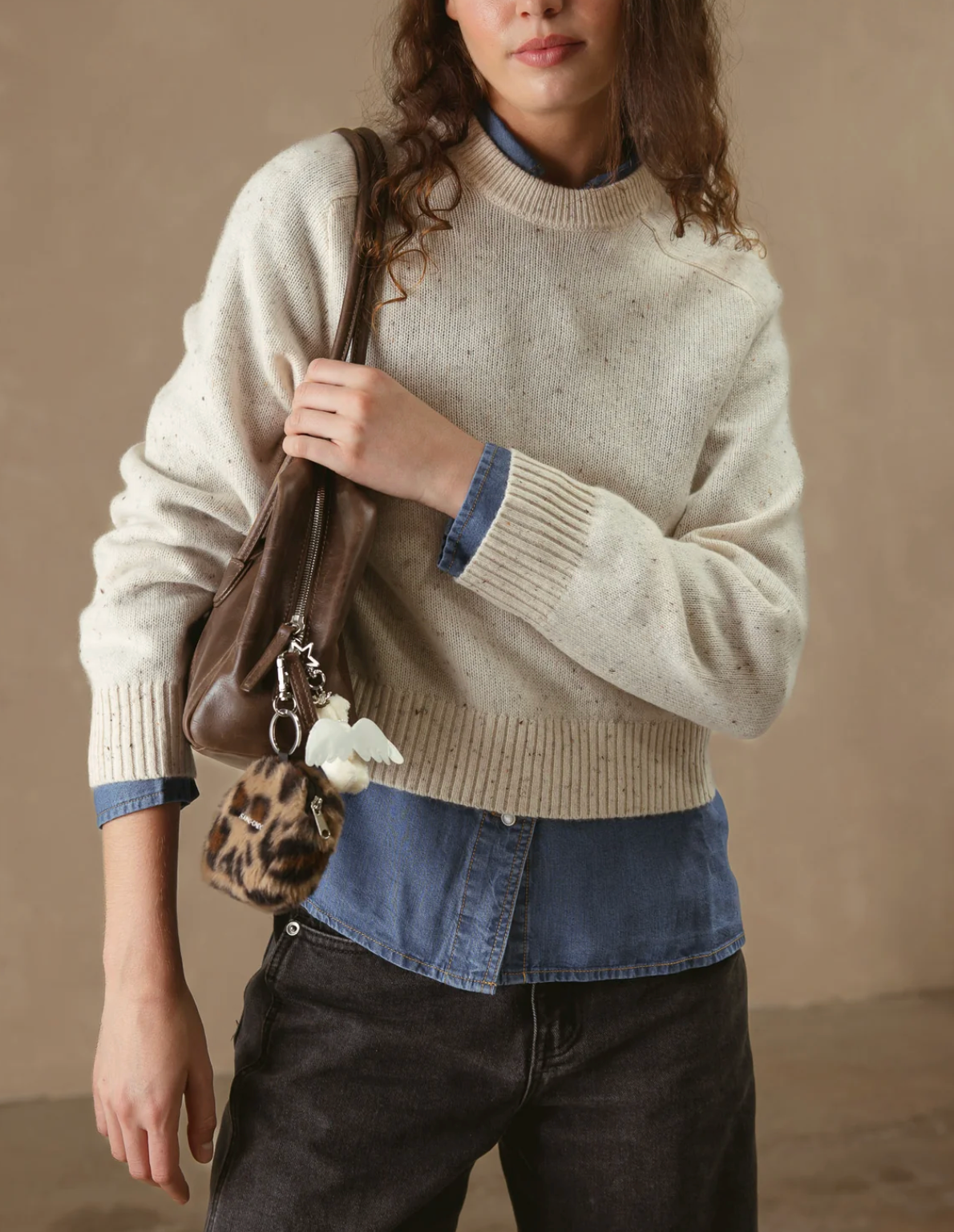 Alyson Cropped Crew in Cocount-Sweaters-27 Miles-Coconut-XS-Mercantile Portland