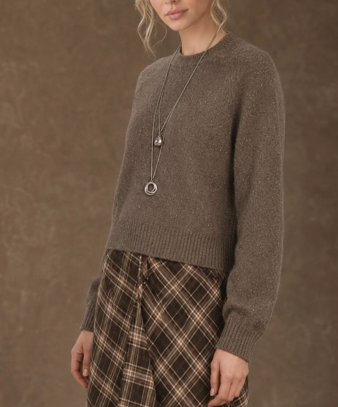 Alyson Cropped Crew in Root-Sweaters-27 Miles-Root-XS-Mercantile Portland