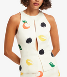 Amelia Top in Citrus Spots-Tops-LEO LIN-Citrus Spots-2-Mercantile Portland