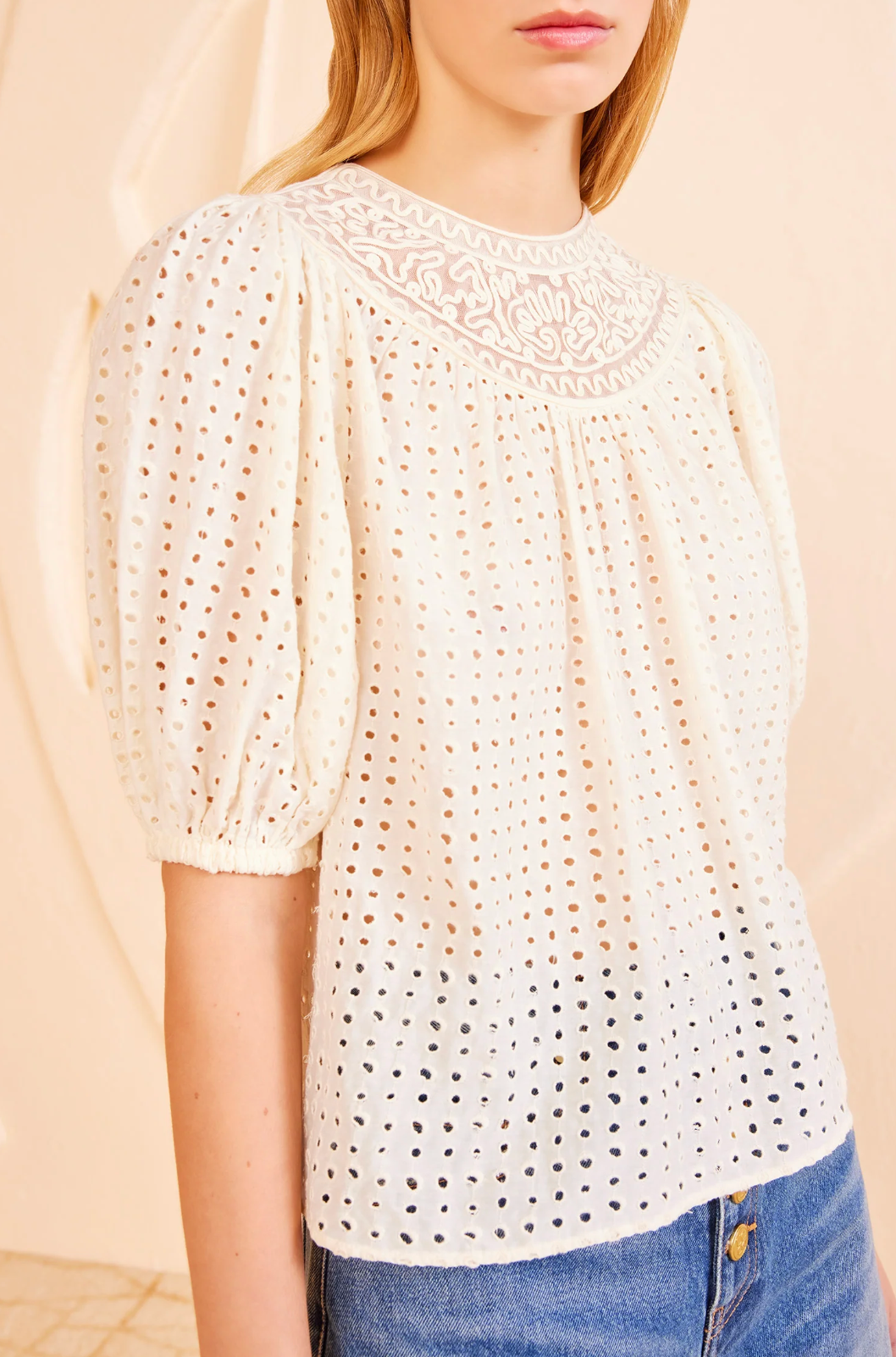 Amina Top-Clothing-Ulla Johnson-Ivory-00-Mercantile Portland