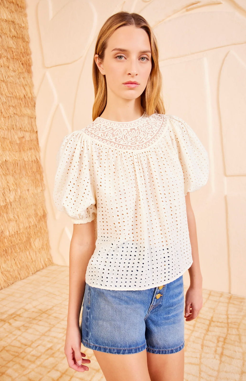 Amina Top-Clothing-Ulla Johnson-Ivory-00-Mercantile Portland