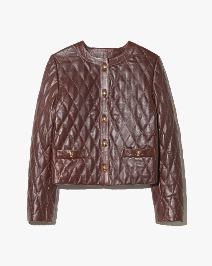 Amy Leather Jacket-Outerwear-Nili Lotan-Bordeaux-XS-Mercantile Portland