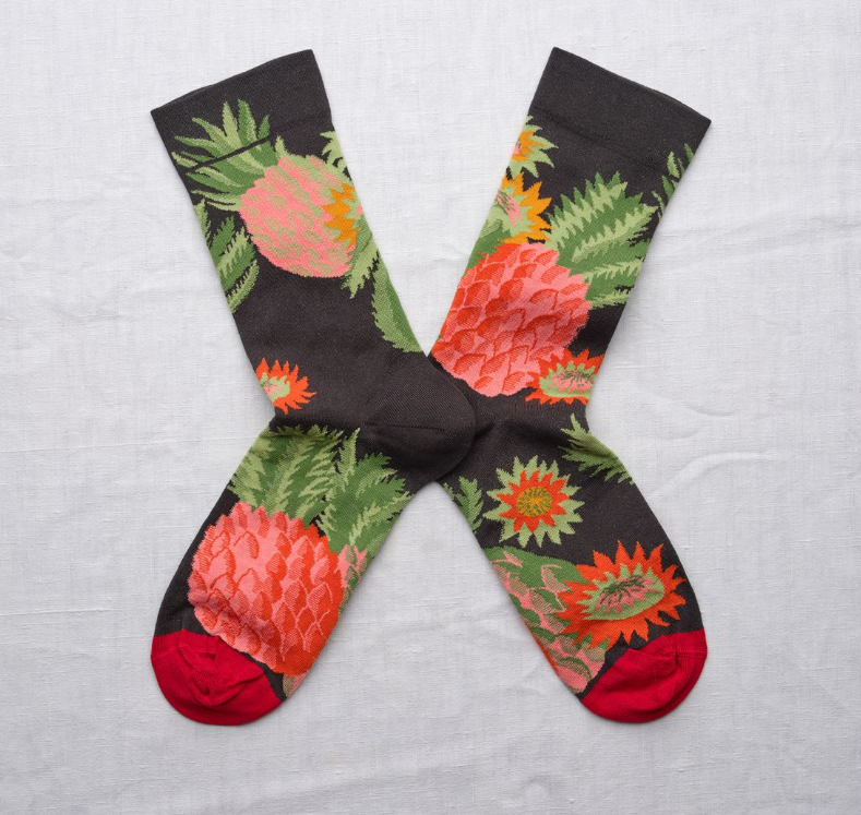 Ananas Socks-Socks-Bonne Maison-Faux Black-36/38-Mercantile Portland