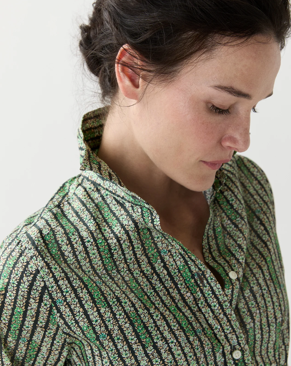 Ann Mashburn Classic Shirtwaist Dress-Clothing-MASHBURN-GREEN-XS-Mercantile Portland