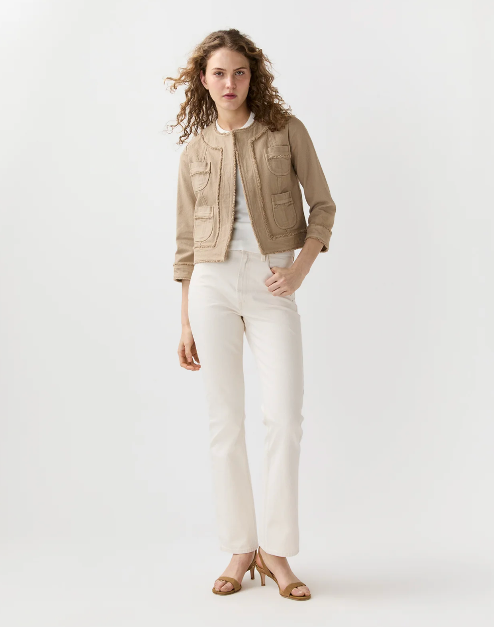 Ann Mashburn Kiki Jacket-Clothing-MASHBURN-KHAKI-XS-Mercantile Portland