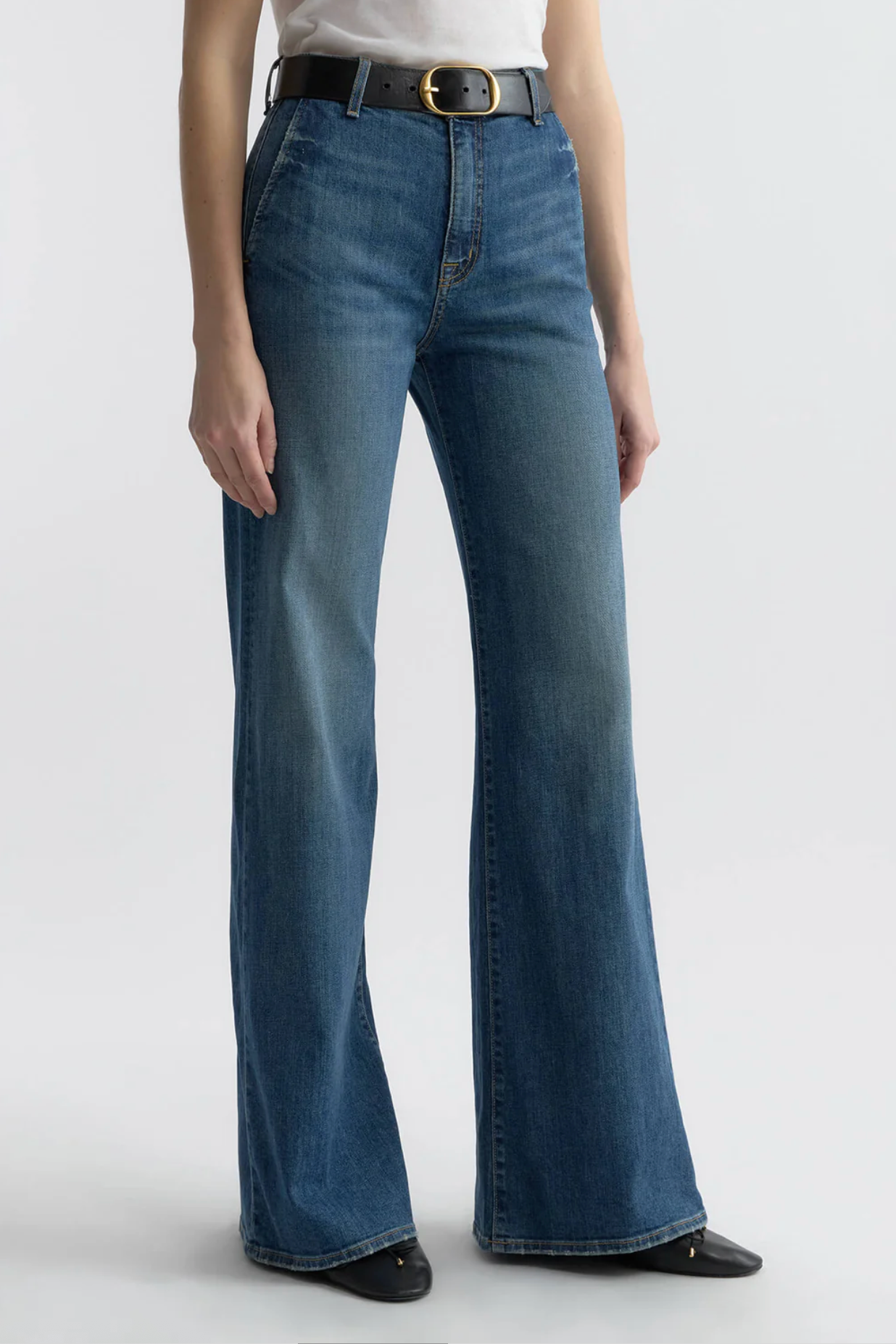 Anna Jean in Classic Wash-Denim-Nili Lotan-Classic Wash-25-Mercantile Portland