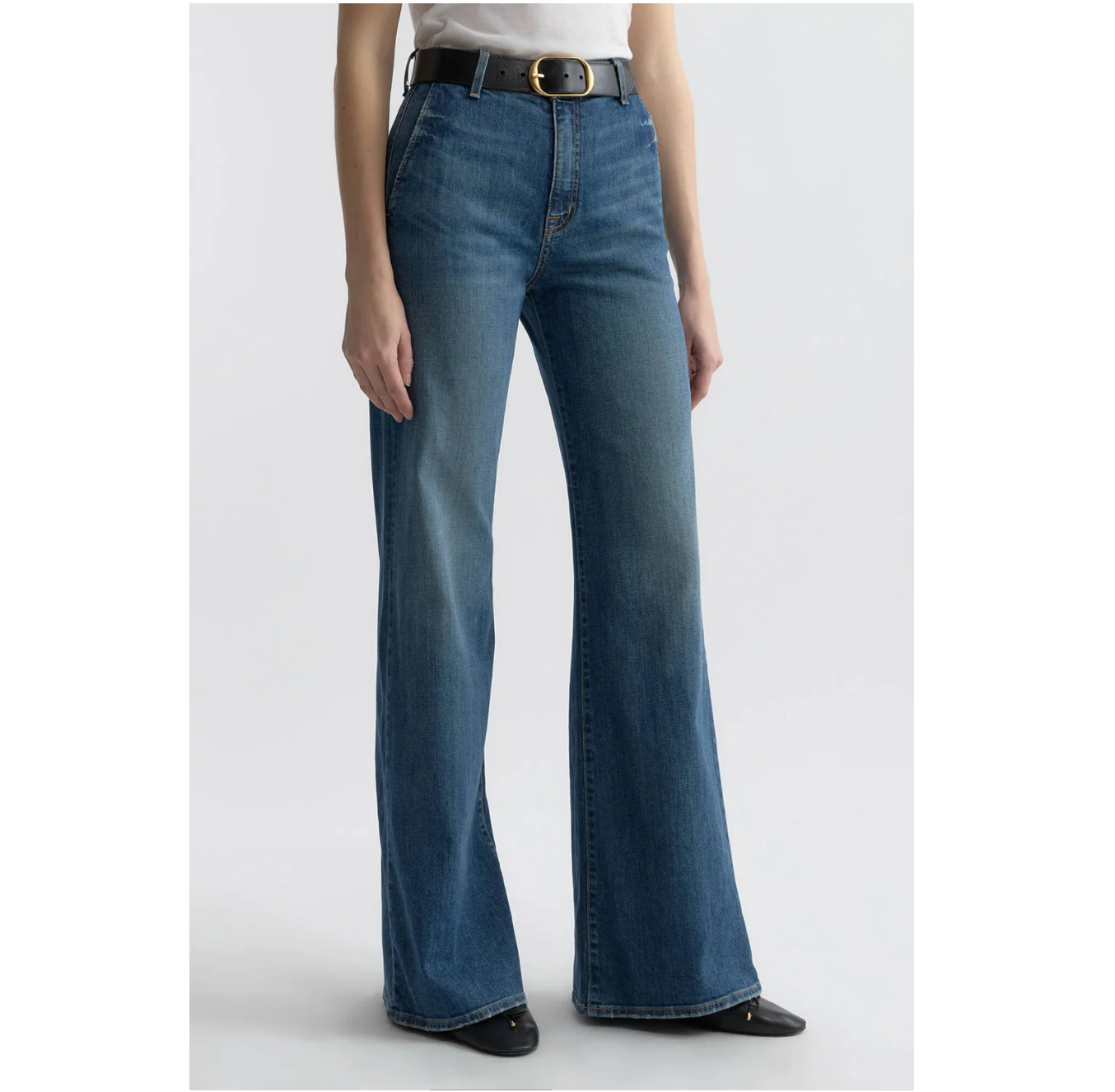 Anna Jean in Classic Wash-Denim-Nili Lotan-Classic Wash-25-Mercantile Portland