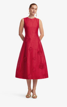 Appliqué Sleeveless Midi Dress-Dresses-LEO LIN-Scarlet-6-Mercantile Portland