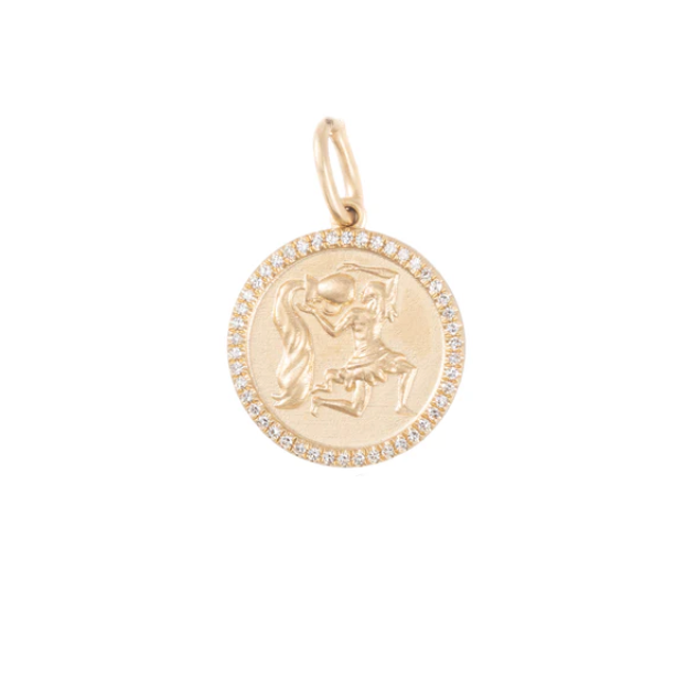 Aquarius Charm-Jewelry-Zofia Day-Yellow Gold-OS-Mercantile Portland