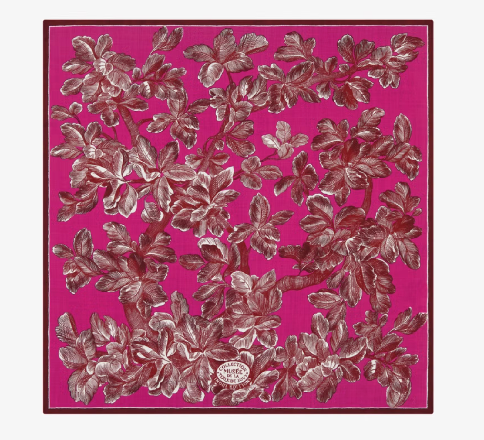 Arboris Square Scarf in Fuchsia-Scarves and Wraps-Inoui Editions-Fuchsia-OS-Mercantile Portland