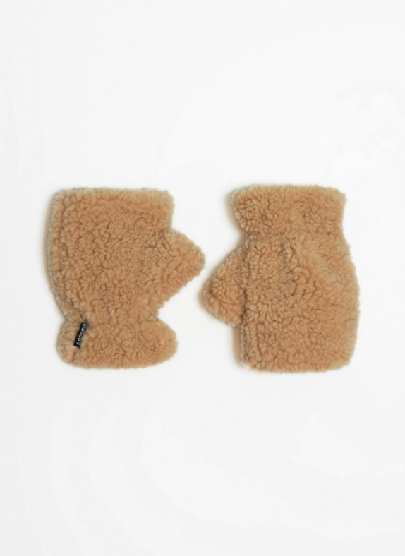 Ariel Bouclette Fingerless Gloves-Accessories-APPARIS-Hazelnut-OS-Mercantile Portland