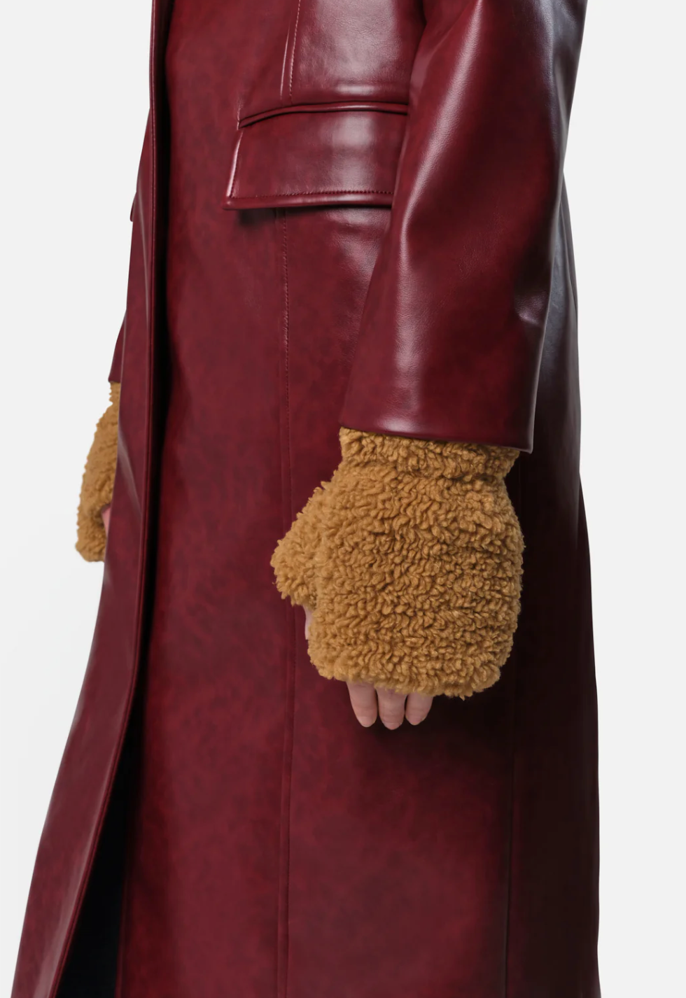 Ariel Bouclette Fingerless Gloves-Accessories-APPARIS-Hazelnut-OS-Mercantile Portland