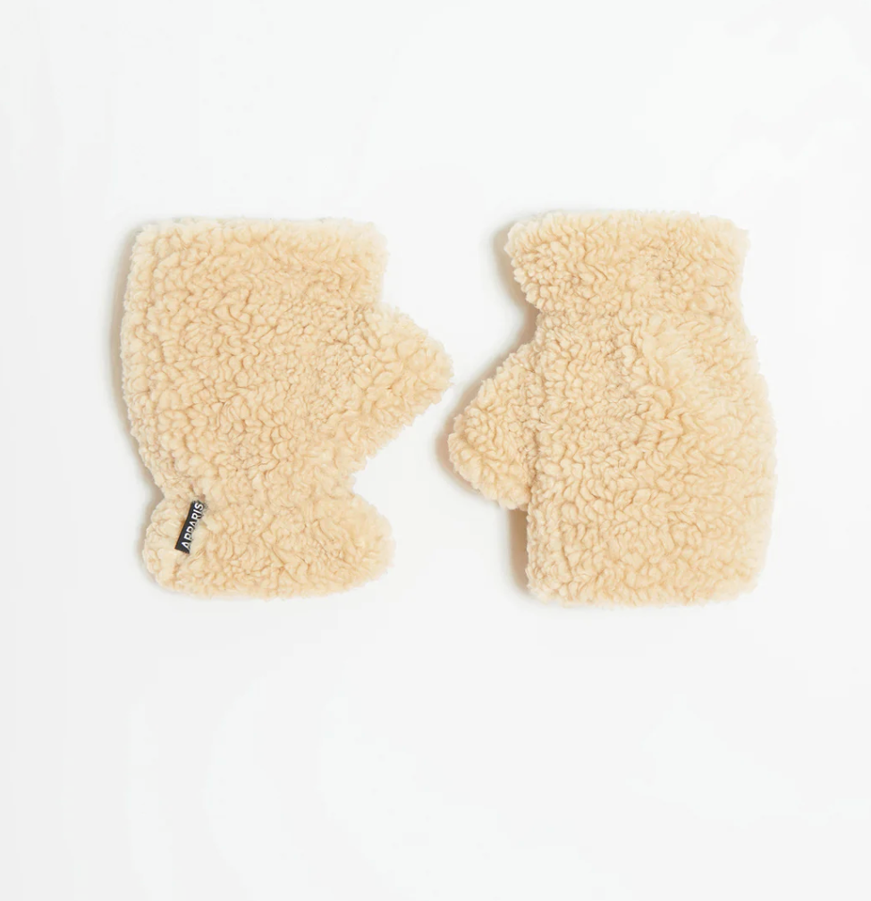 Ariel Bouclette Fingerless Gloves-Accessories-APPARIS-Apparis Sand-OS-Mercantile Portland