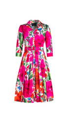 Audrey Shirt Dress in Watercolor Bloom-Dresses-Samantha Sung-Watercolor Bloom-0-Mercantile Portland
