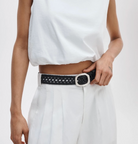 Audrey Woven Belt in Black-Belts-Rag & Bone-Black-S-Mercantile Portland
