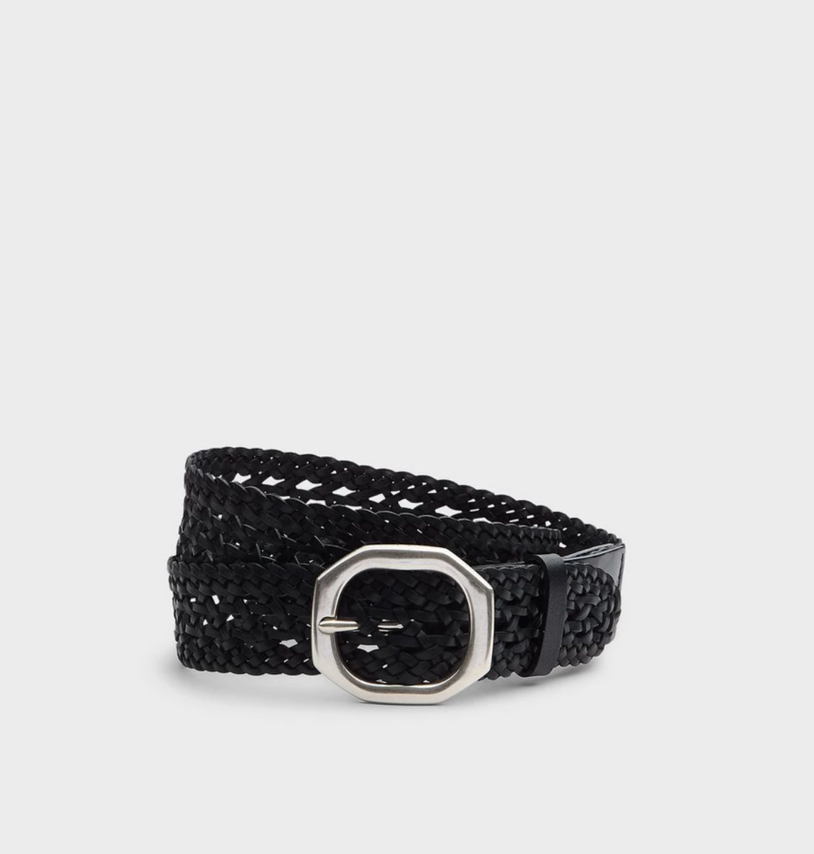 Audrey Woven Belt in Black-Belts-Rag & Bone-Black-S-Mercantile Portland