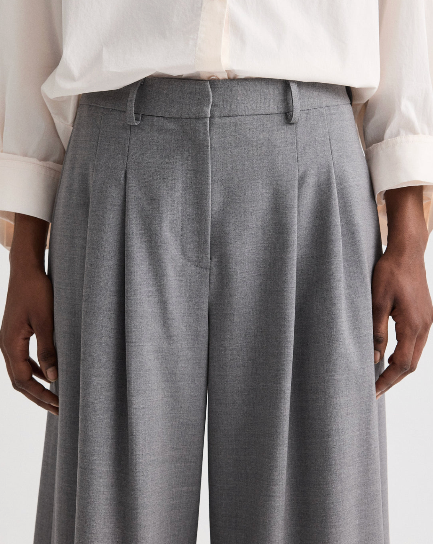 Avery Pant-Pants-TWP-Medium Heather Grey-2-Mercantile Portland