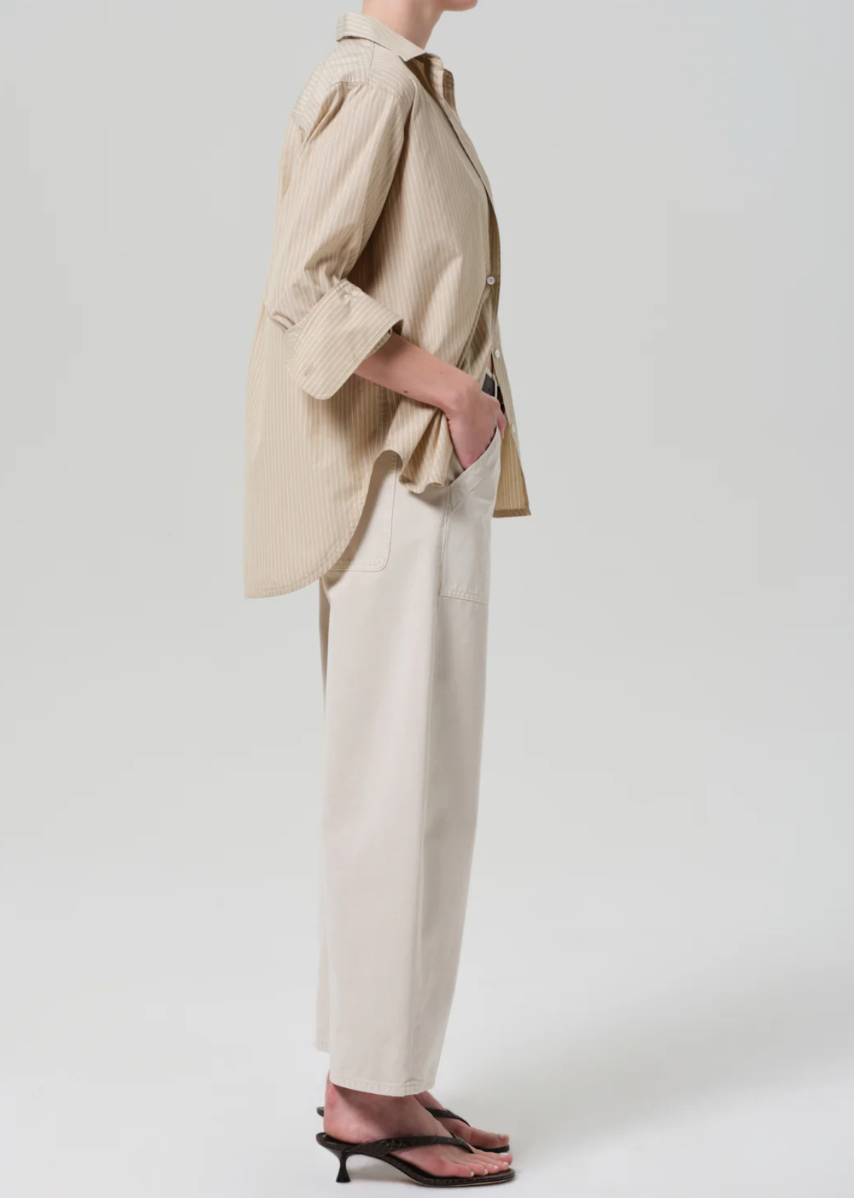 Ayla Cargo Crop-Pants-Citizens of Humanity-Pale Stone-25-Mercantile Portland