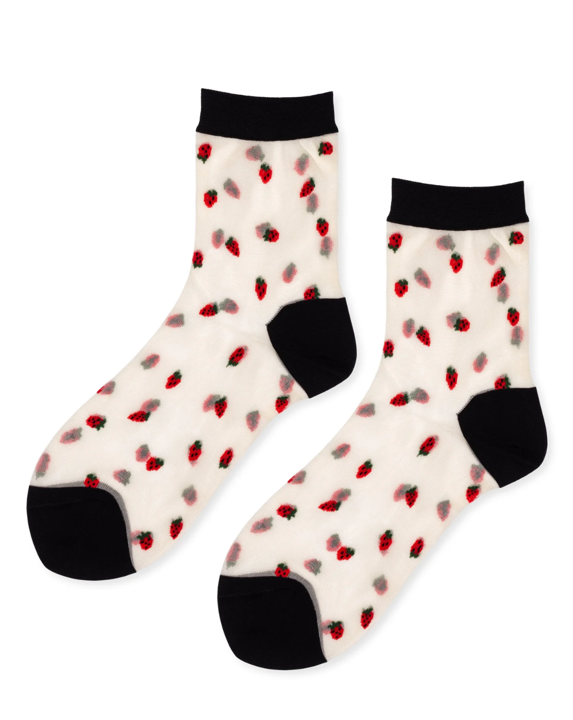 Baby Strawberry Sheer Short Crew-Socks-HANSEL FR BASEL-Nude-OS-Mercantile Portland