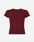 Baby Tee-Shirts-Frame-Burgundy-XS-Mercantile Portland