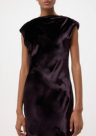 Back To You Dress in Stretch Light Velvet-Dresses-TWP-Plum-00-Mercantile Portland