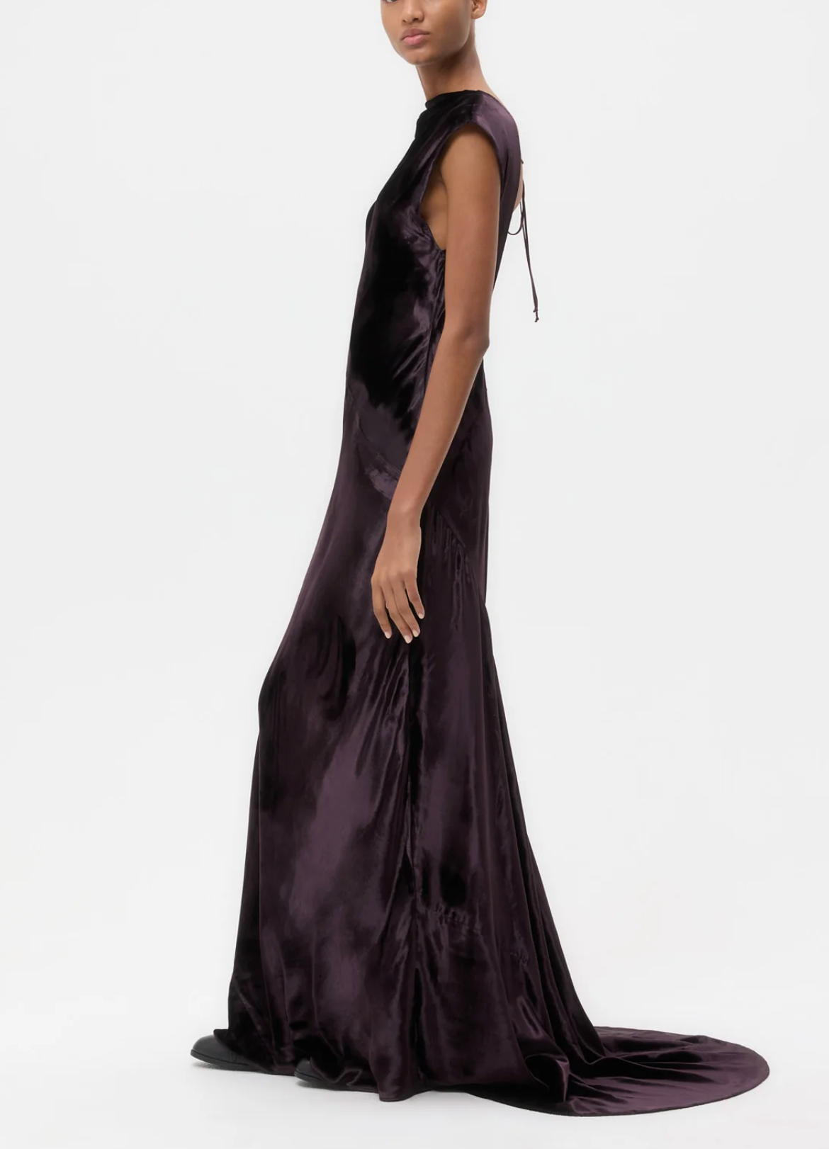 Back To You Dress in Stretch Light Velvet-staging-TWP-Plum-00-Mercantile Portland