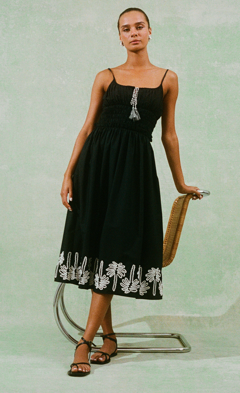 Baja Dress-Clothing-Rails-Black Ivory-XS-Mercantile Portland
