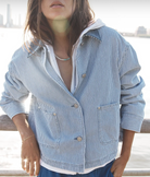 Baldwin Denim Jacket-Jackets-Xirena-Blue Railroad-XS-Mercantile Portland