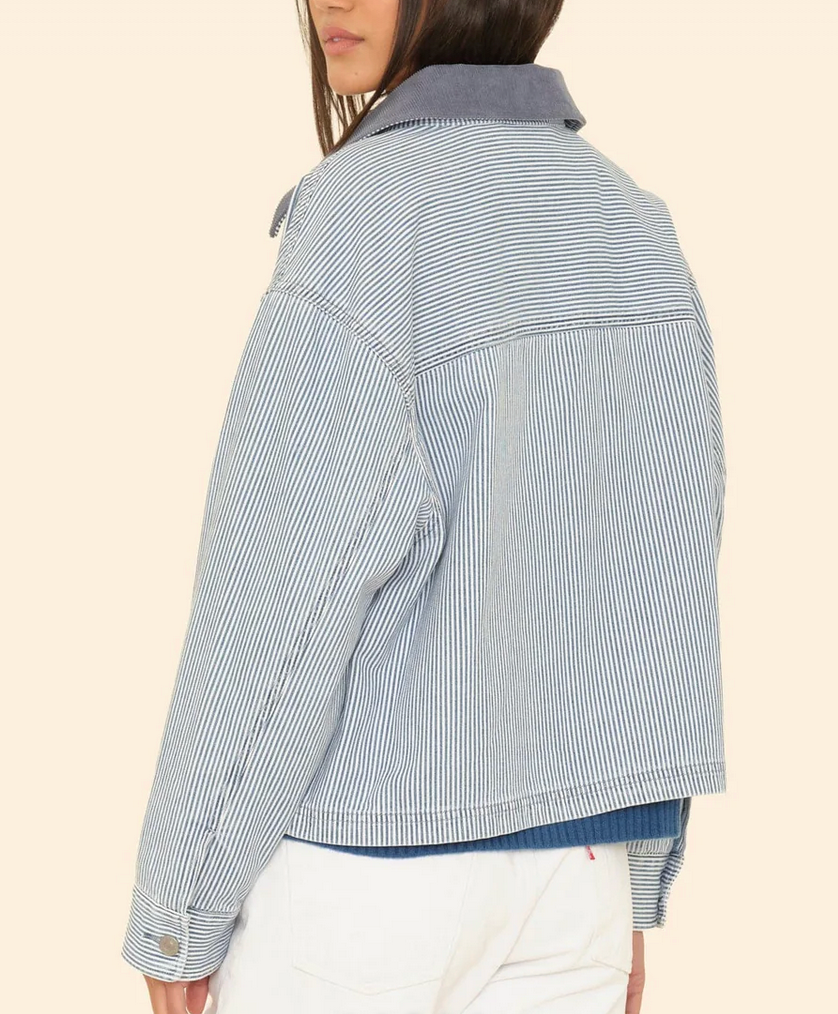 Baldwin Denim Jacket-Jackets-Xirena-Blue Railroad-XS-Mercantile Portland