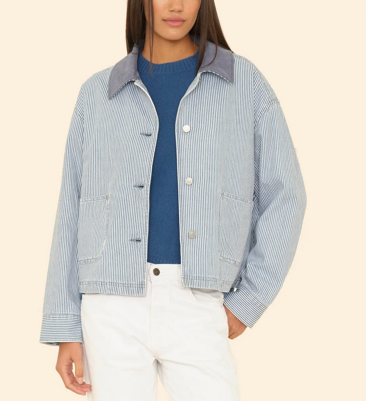 Baldwin Denim Jacket-Jackets-Xirena-Blue Railroad-XS-Mercantile Portland