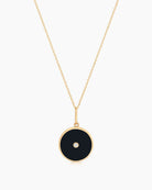 Balia Black Enamel Necklace-Jewelry-Thatch-OS-Mercantile Portland