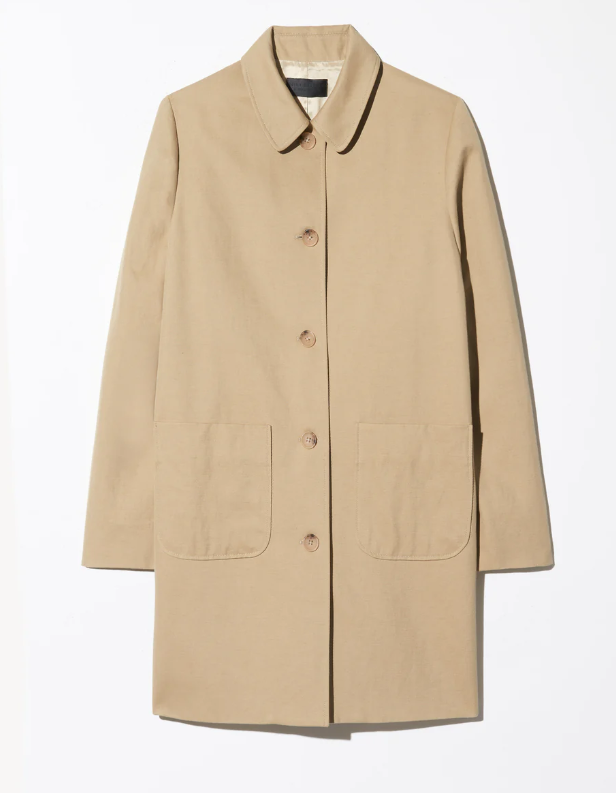 Balzac Short Duster Coat-Outerwear-Nili Lotan-Desert Khaki-XS-Mercantile Portland