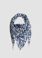 Bandana Open Knit Print Scarf in Blue-Scarves and Wraps-Mirror in the Sky-Blue-OS-Mercantile Portland