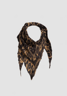 Bandana Open Knit Print Scarf in Dark Wood-Scarves and Wraps-Mirror in the Sky-Dark Wood-OS-Mercantile Portland