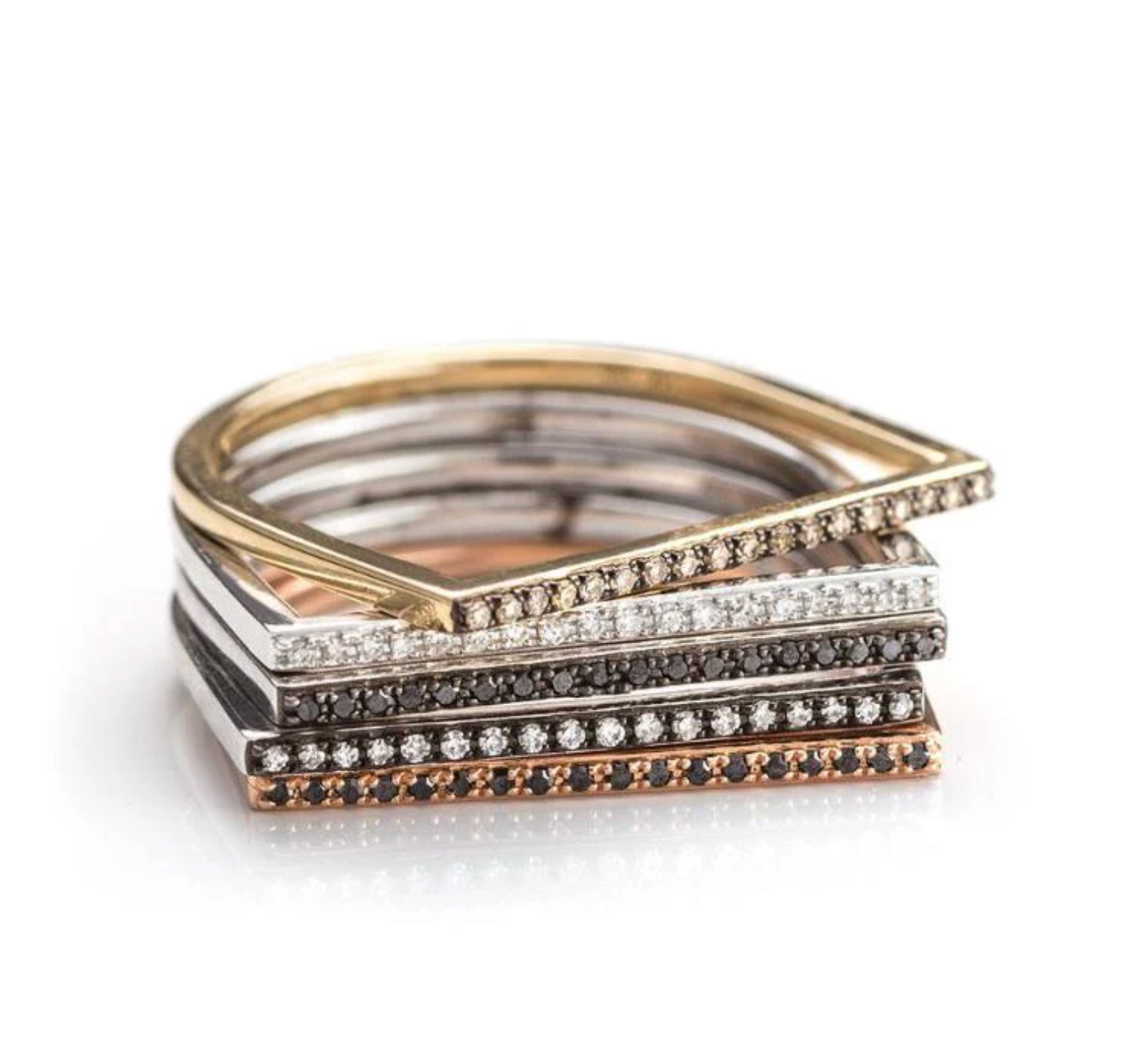 Bar Stack Ring-Jewelry-Zofia Day-Yellow Gold-OS-Mercantile Portland