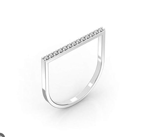 Bar Stack Ring-Jewelry-Zofia Day-White Gold-OS-Mercantile Portland