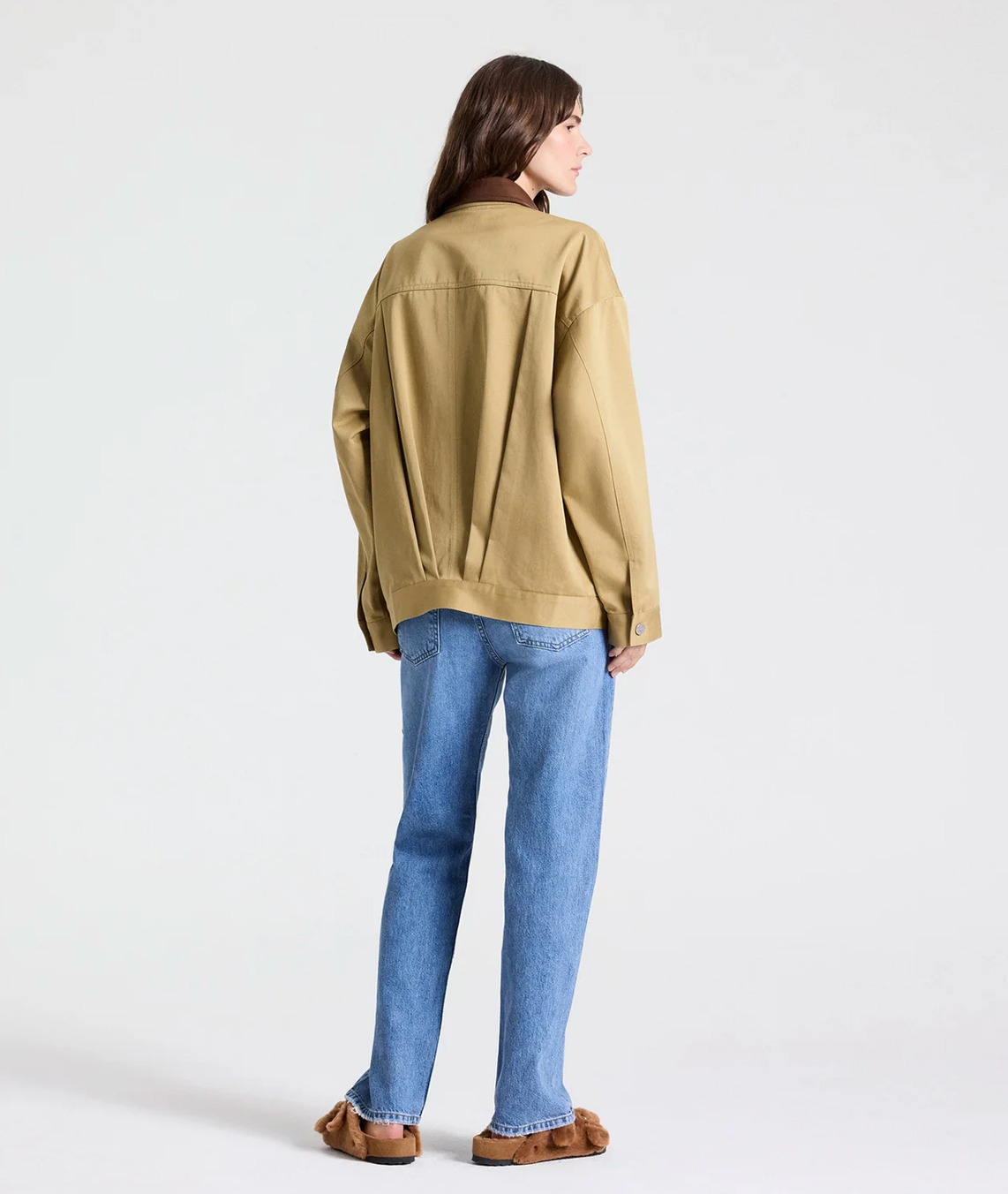 Barn Jacket Combo-Jackets-TWP-Khaki / Bison-XS-Mercantile Portland