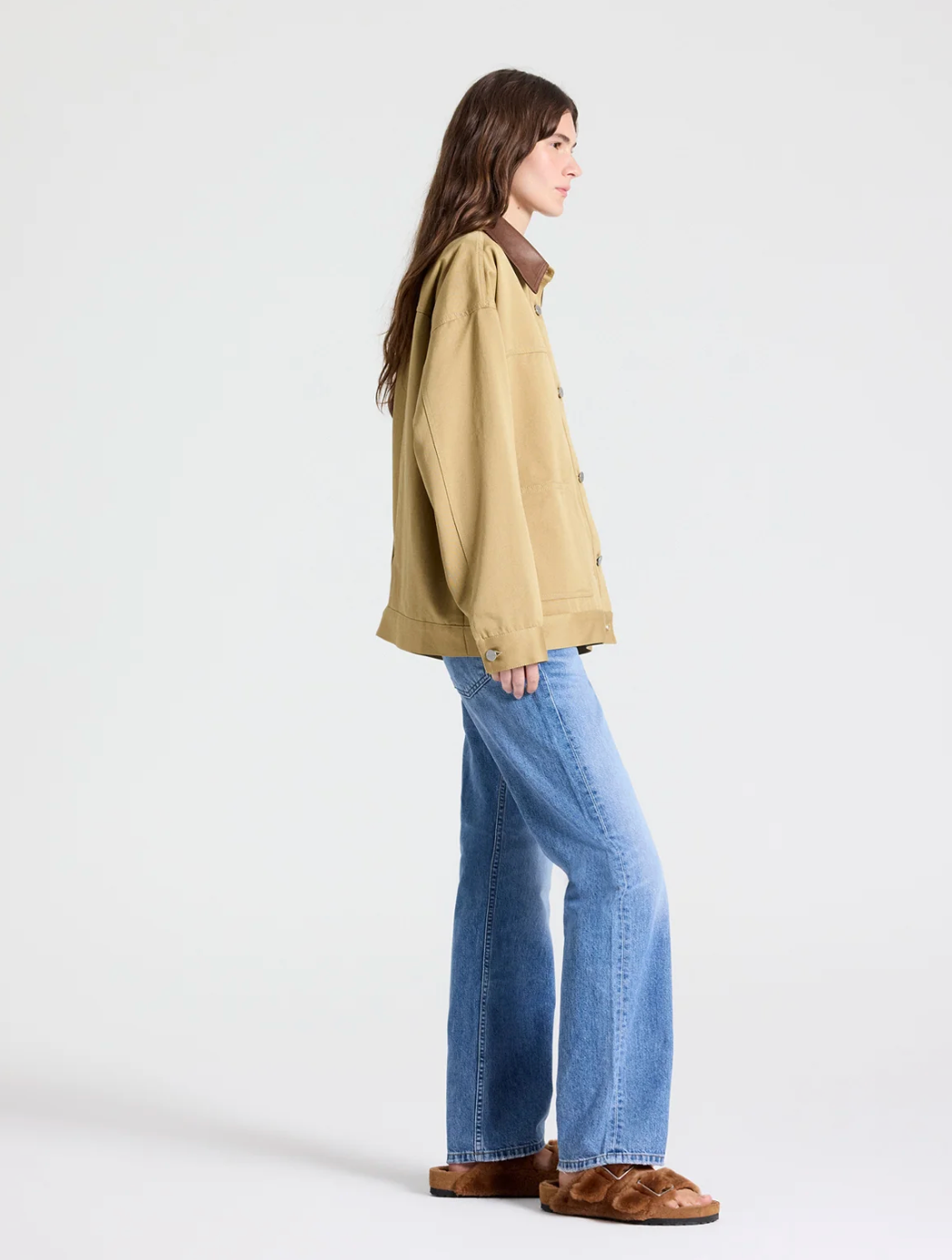 Barn Jacket Combo-Jackets-TWP-Khaki / Bison-XS-Mercantile Portland