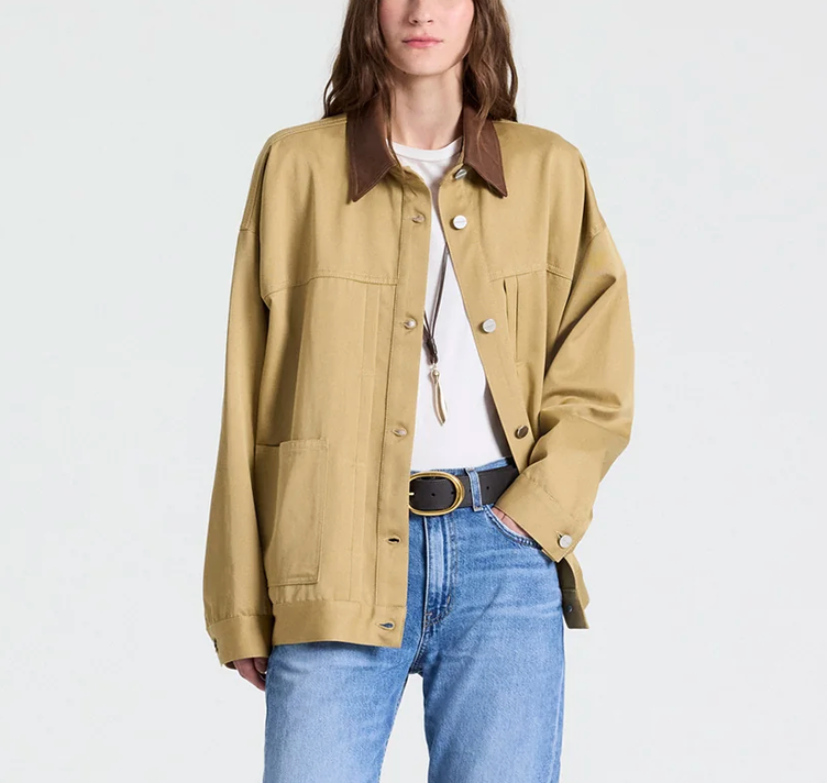 Barn Jacket Combo-Jackets-TWP-Khaki / Bison-XS-Mercantile Portland