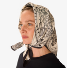 Barocco Square Silk Scarf-Scarves and Wraps-Inoui Editions-Black-OS-Mercantile Portland