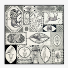 Barocco Square Silk Scarf-Scarves and Wraps-Inoui Editions-Black-OS-Mercantile Portland