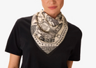 Barocco Square Silk Scarf-Scarves and Wraps-Inoui Editions-Black-OS-Mercantile Portland