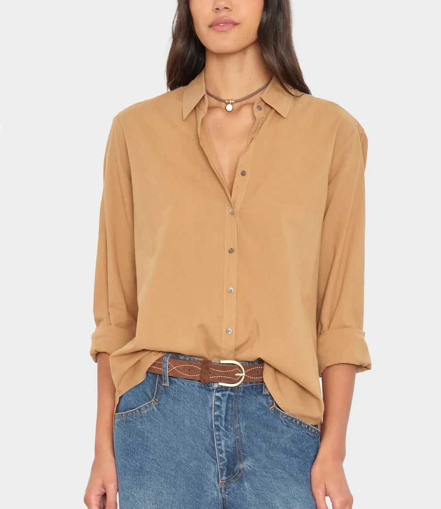 Beau Shirt in Tobac-Shirts-Xirena-Tobacco-XS-Mercantile Portland